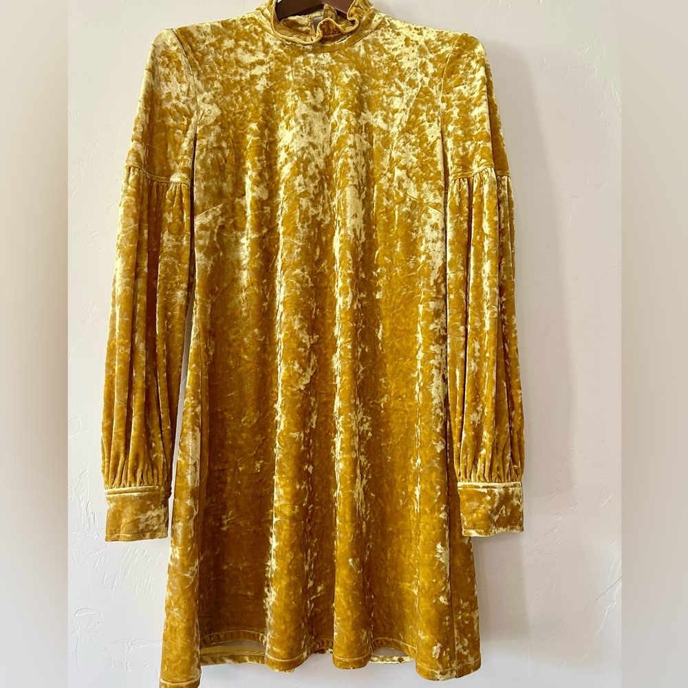 Derek Lam 10 Crosby Velvet Dress in Golden Yellow